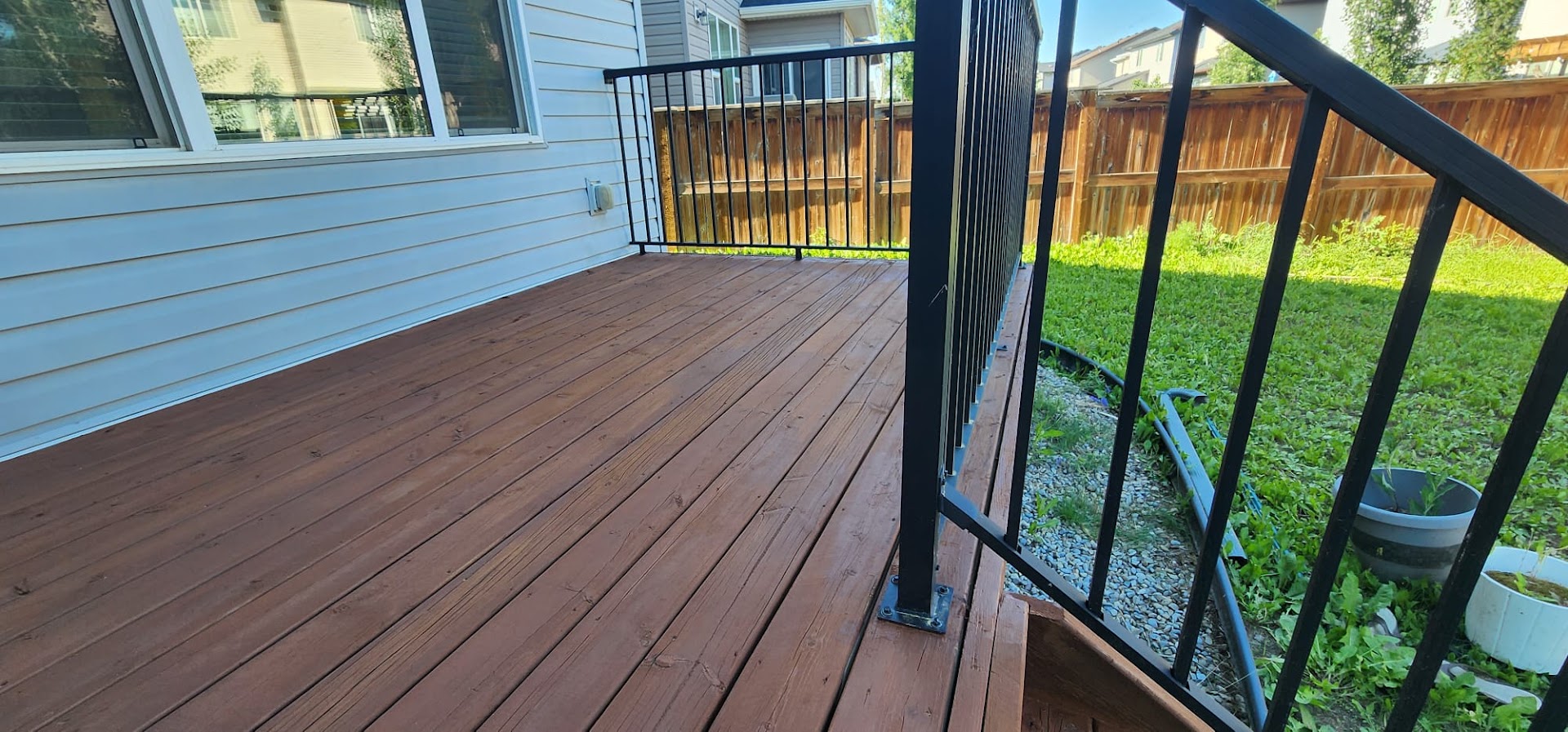 White5 exterior cleaning and power washing project in Calgary