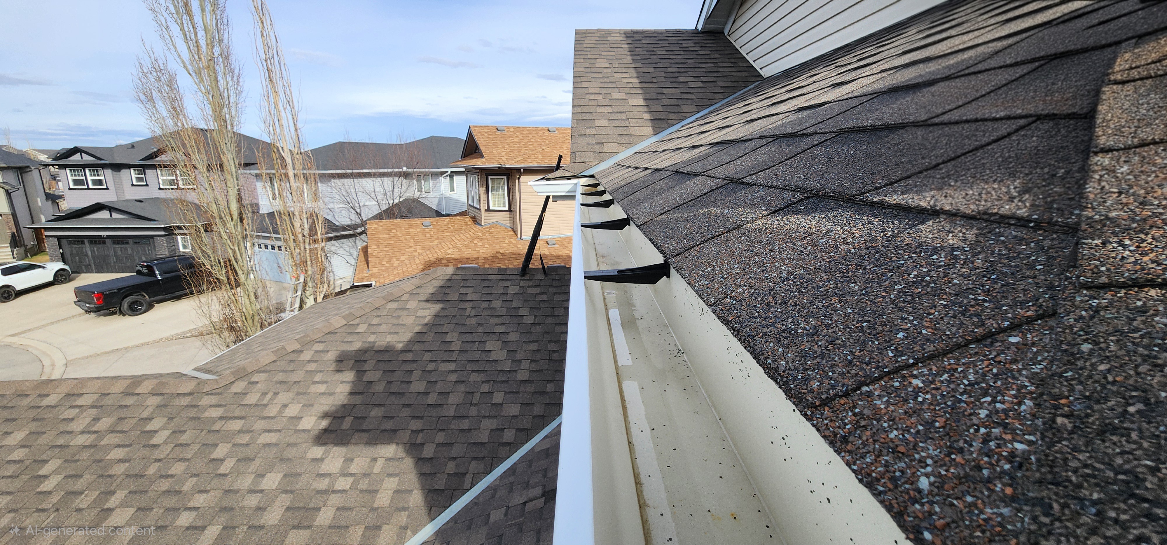 White5 gutter and eavestrough cleaning result in Calgary
